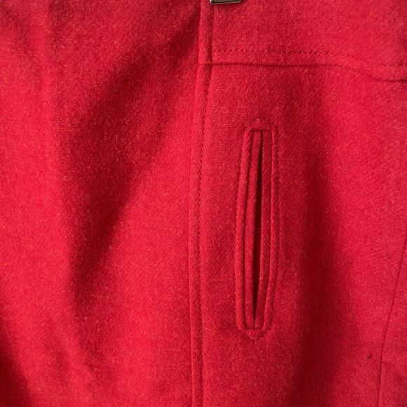 Talbots Wool Blend Red Womens Skirt Size 14 Petite Academia Career - Picture 3 of 8